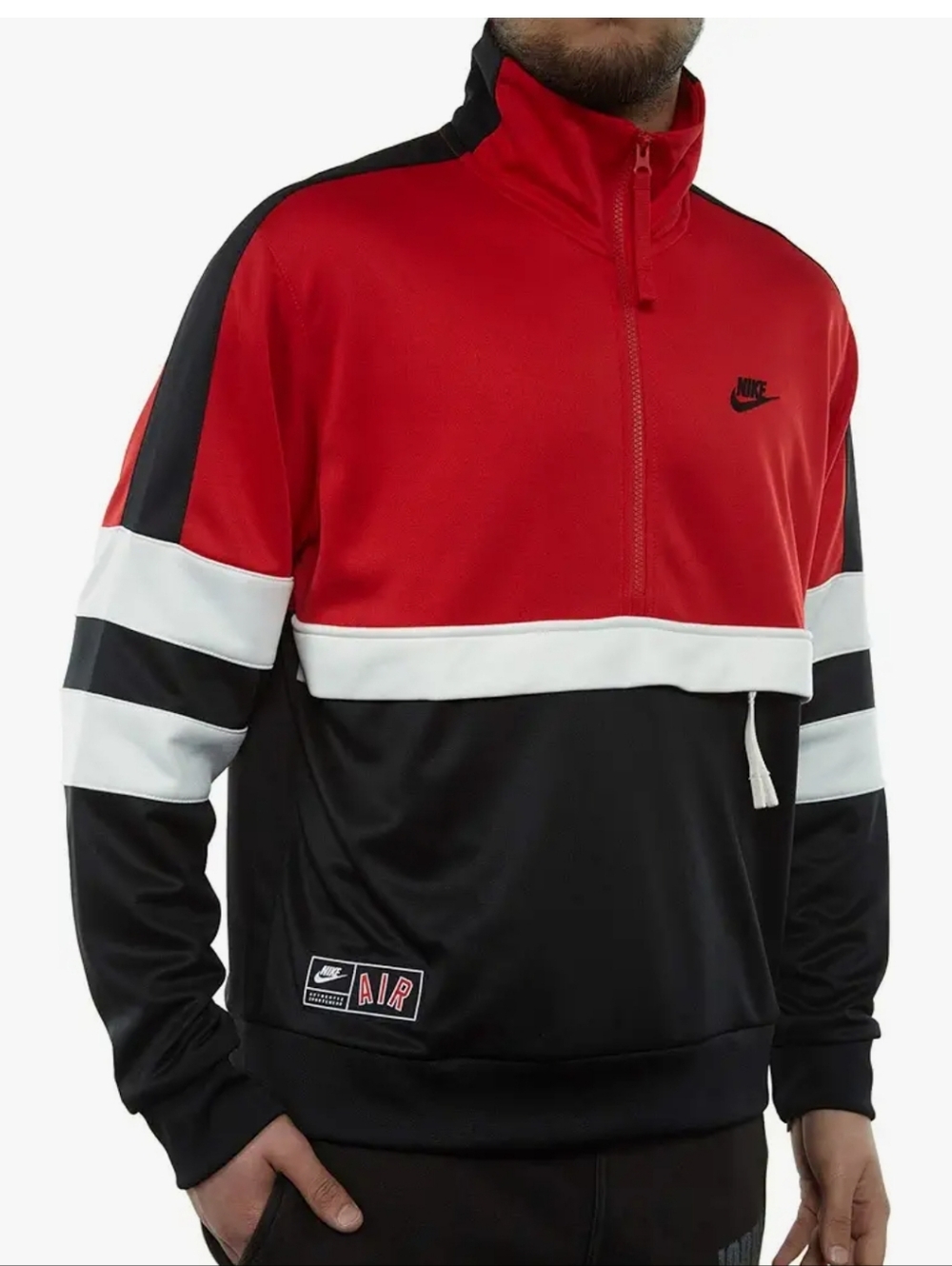 Nike Red and Black Half-Zip Sweatshirt